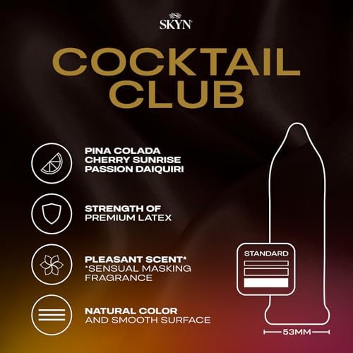 SKYN Cocktail Club Flavored Latex-Free Lubricated Condoms, 36 Condoms - 2