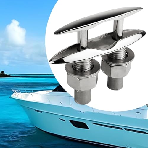 QSTDGVPW Dock Cleat Accessory Boat Rope Cleat Deck Hardware for Yachts Deck Boat Kayak, 6 inch