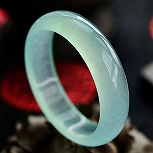 Bracelet rond en jade vert transparent de type graine de glace pour femme