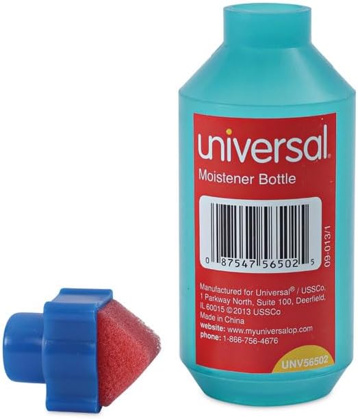 Universal Envelope Moistener - 2 oz - Blue - Adhesive - Plastic, Foam - 1 Each