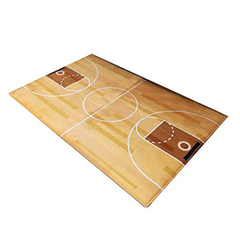 AINUO Rettangolo Campo da Basket Tappeto più Spessa Bambini Che Giocano a stuoie Eco-Friendly Antiscivolo Camera da Letto Soggiorno Sala Studio Tappetino da Bagno (Color : B, Dimensione : 90 * 155cm)
