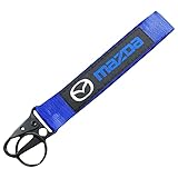 Q1-TECH, Key Chain Embroidered Tag Automobile Car Motor Key Ring Shackle Compatible with Mazda Keych