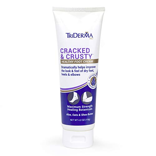 Triderma Cracked & Crusty™ Healthy Foot Cream Moisturizes, Softens And Heals Dry Feet, Cracked Heels And Dry Elbows With Salicylic Acid, Urea, Shea Butter, Ap4 Aloe And Vitamins, 4.2 Ounces #TOP26
