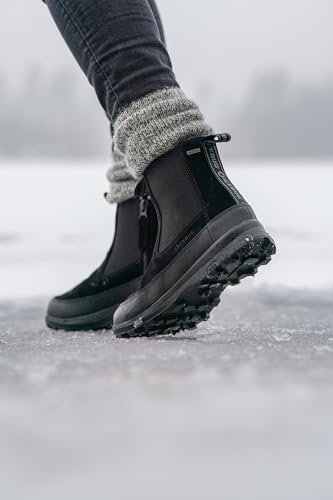 Image of Icebug Boda BUGrip Men's Winter Walking Boots with Steel Studs - Slip-Resistant Traction - Zipper Closure