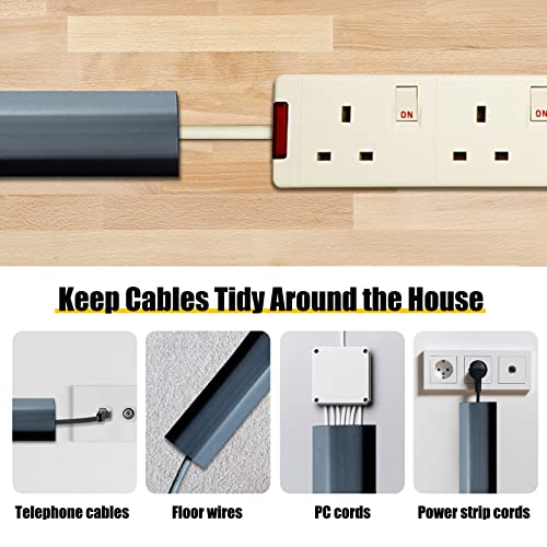 6.5Ft Floor Cable Cover, Electrical Floor Cord Covers For Wires On Floor, Cord Protector Floor, Hide Cords On Floor, Cable Floor Covers For Cords, Wire Cover For Floor, Floor Cable Management #TOP5