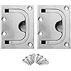 2Pcs Marine Boat Ring Hatch Pull Handle, Flush Mount Cabinet Pulls Recessed Trap Door Handle 316 Stainless Steel Hidden Furniture Pull for Deck DrawerBig Size