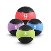 RitFit Weighted Medicine Ball – Non-Slip Rubber Shell & Dual Texture Grip – Workout Exercise Ball for Core Strength, Balance Training, Coordination Fitness – Multiple Weights & Colors
