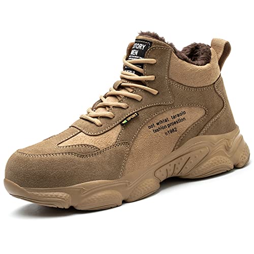 COKEYU SicherheitsschuheSafety Arbeitsschuhe Herren mit Stahlkappen Leichte Cover