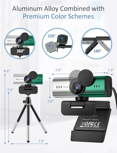 4K Webcam for PC with Mic PDAF Autofocus, USB Web Camera for Desktop Laptop - image 6