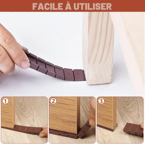 XTUDOU® Lot de 60 cales en plastique pour meubles - Points de rupture intégrés - Pour le bricolage et les plans de travail – vue 5