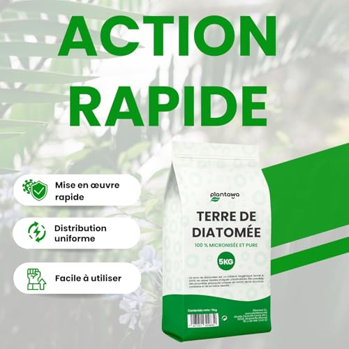 PLANTAWA Terre de Diatomée 5Kg | 100% Naturelle et Non Calcinée | Qualité Premium | Blanche et Pure | Poudre Ultrafine Sans Traitements Chimiques | Terre Diatomée Multi-Usages – vue 3