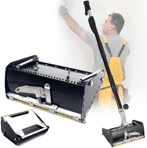 Cordless Electric Trowel for Concrete Cement Mortar Plastering,Drywall Finishing Box with Telescopic Rod - Professional Flat Finishing Tool for Smooth Wall Painting and Plastering, Ideal for
