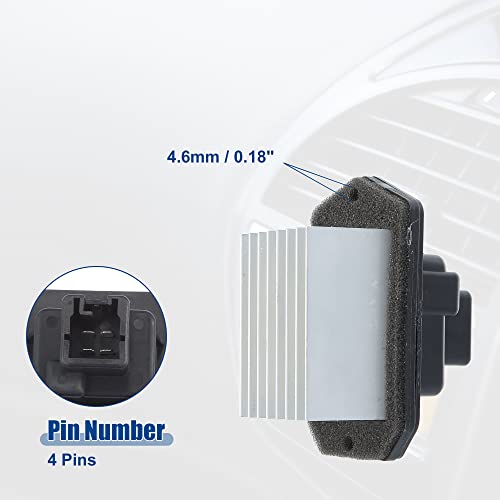 Image of ACROPIX Blower Motor Resistor Replacement Fit for Toyota Sienna - Pack of 1 Black Silver Tone