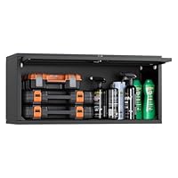 VEVOR Hängeschrank Werkstatt, 770x305x356 mm, Werkzeugschrank mit hochklappbarer Tür, 54 kg Tragkraft pro Regal, Wandhängeschrank, geeignet für Garage, Keller, Küche, Lager, Montage erforderlich