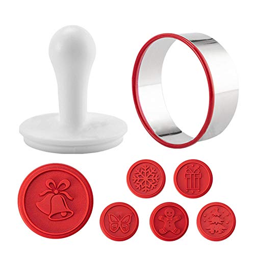 perfeciti Sello de galletas de Navidad de silicona con forma de galleta de Navidad, decoración personalizada, para galletas de jengibre cortas, galletas, sello de fiesta, regalo de novedad