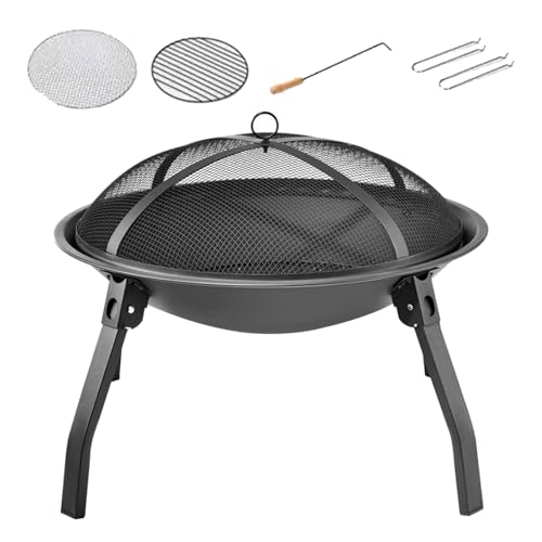 YPBEW Durability Outdoor Pit Portable Wood Stove Foldable Structure Low Smoked for Backyard Gatherings Camp Light Weight Camp Iron Outdoor Heater
