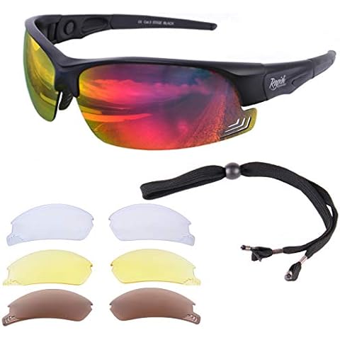 Rapid Eyewear Edge Black UV400 Sports Sunglasses Cover