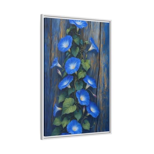 Tableau Morning Glories Bleue pour habiller le mur au-dessus du canapé
