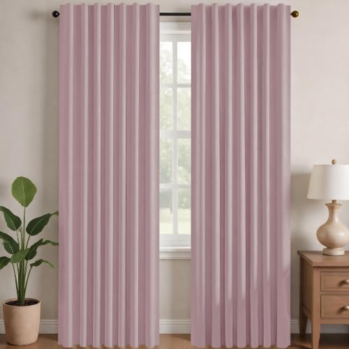 Deconovo Blackout Curtains for Bedroom, Living Room Curtains 63 Inches Long