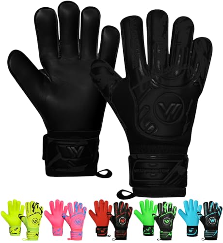 Gants de gardien de but WESTWOOD FOX, gants de gardien de football avec protection des doigts pour enfants, jeunes, adultes, paume à...
