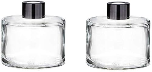 2 botellas difusoras de vidrio de 1.7 fl oz1.7 onzas, difusores de aroma, jarrón, accesorios de fragancia, uso para bricolaje, juego de difusor de