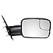 Passengers Manual Side Tow Mirror 7x10 Flip-Up Textured Replacement for Dodge Pickup Truck 55077492AN