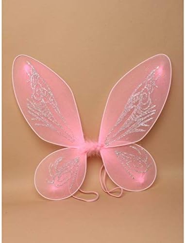 ALANNAHS ACCESSORIES Fairy Wings Wands Fancy Dress Party Net Fantasy Up Outfit Magic Wand -Fairy Wing Pointed Pink