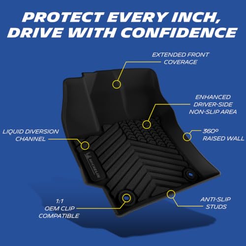 Image of Michelin Vehicle Mats for 2020-2026 Toyota Corolla Sedan (3 Piece) | Not for Cross or Hatchback, All-Weather TPE Custom Fit Liner, Premier