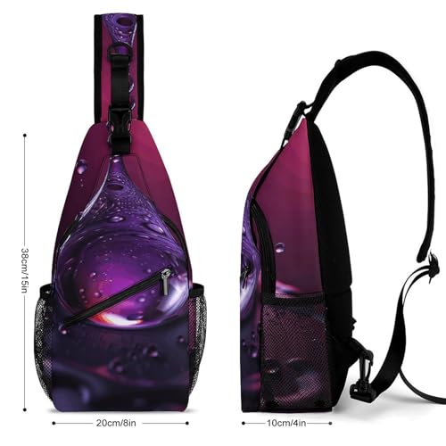 Mochila cruzada morral púrpura para senderismo y viaje miniatura 2