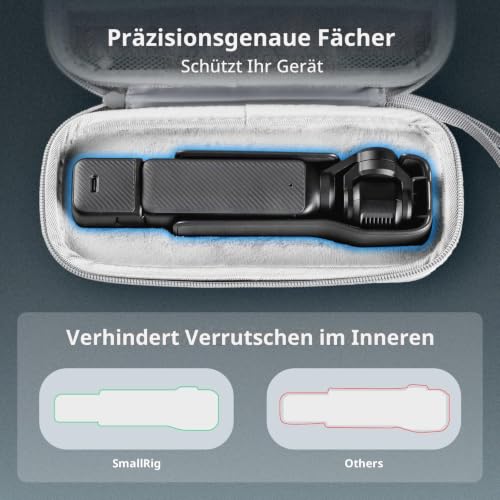 SMALLRIG Carrying Bag Tragetasche für DJI Osmo Pocket 3 Hartschalendesign, Plüschfutter und Handschlaufe, 5118 – Ansicht 4