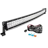 AUXTINGS 42 Pulgadas 240W Curva Flood Spot Combo LED Bar Luz antiniebla Iluminación Luces de conducción Off Road con Kit de arnés de cableado para Camión UTE 4x4 Barco