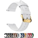 Fullmosa Cinturino per Orologio 18mm in Pelle a Sgancio Rapido per Uomo Donna, Axus Cinturini Smartwatch Compatible con Garmin Vivoactive 4S/Forerunner 255S/255S Music/265S/Venu 3S 2S