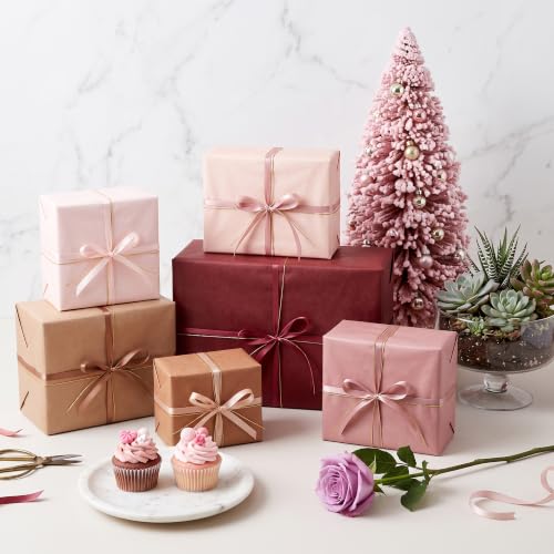 Image of BEISHIDA 90 Sheets Dusty Pink 6 Colors Tissue Paper for Gift Wrapping