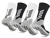 MOHSILY Men's Running Socks Grip Socks Soccer Non Slip Soccer Socks Youth with Grippers Anti Slip Ru