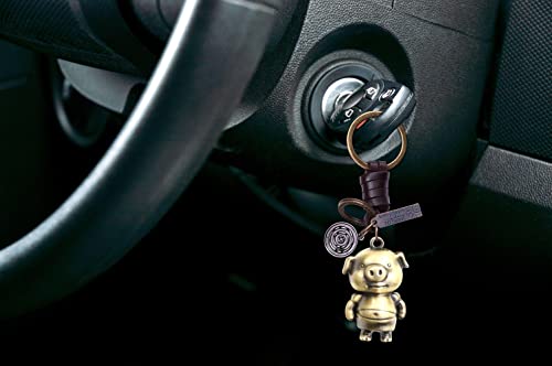 Aupra Funny Pig Leather Keychain Gift Women Men Funny Animal Keyring Girl Boy Surprise Addition Keys Present #TOP2
