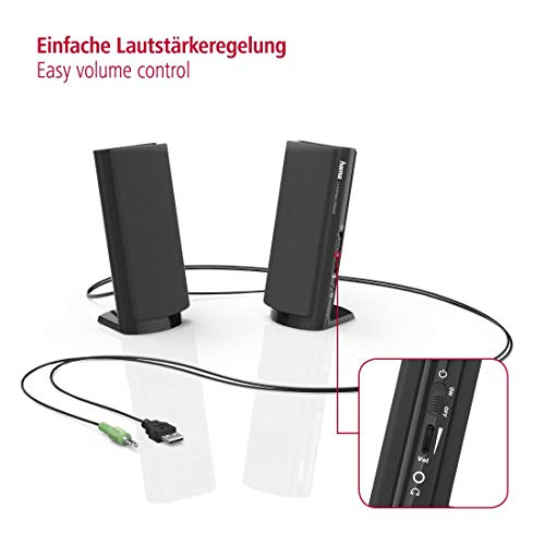 Hama Multimedia Lautsprecher E 80 für PC und Laptop