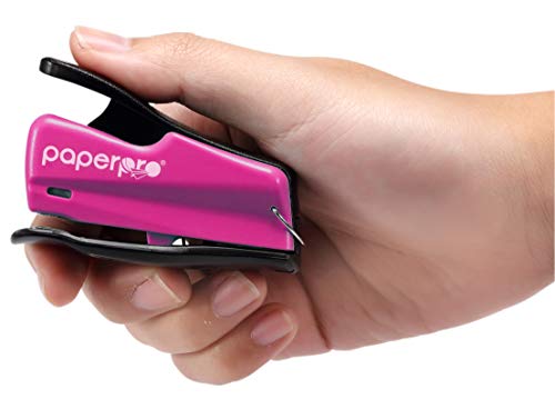 PaperPro 12 Nano Nano Mini Grampeador Reduzido de Esforço, 12 Folhas, rosa, 12