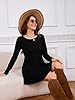 DEARCASE Women's Long Sleeve T Shirt Dress Black X... #4