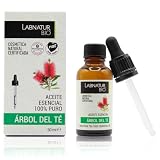 Labnatur Olio essenziale biologico all'albero del tè, 100% puro, naturale, ecologico e vegano, purifica e rinfresca, ideale per pelle acneica, cuoio capelluto grasso e unghie, prodotto in Spagna, 30