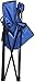 Amazon Basics Portable Camping Chair with 4-Can Cooler, Side Pocket, Cup Holder, and Carry Bag, Collapsible for Camping, Tailgates, Beach, and Sports, X-Large, Padded, Blue