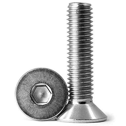 (8 Stück) M8x55mm Senkkopfschrauben mit Innensechskant Schrauben 304 Edelstahl Innensechskantschraube Vollgewinde Cover