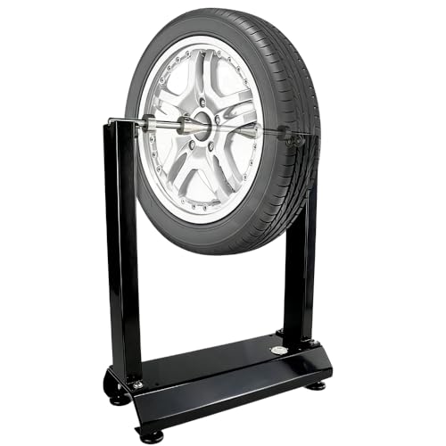 Xitomer Motorcycle Wheel Balancer Stand Tire Balancing Weights Street Truing Stand Wheel Truing Stand Bike Wheel Repair Heavy-Duty Single-Axle Wheel Balancing Tool for Static & Dynamic Tire Alignment