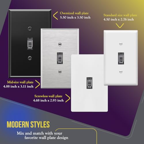 Enerlites 83150L-C-10PCS Illuminated Toggle Light Switch thumb #6