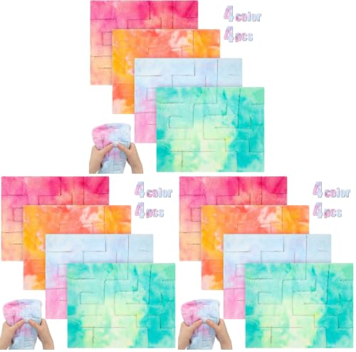 4 Pcs Marble Maze Mat Sensory Fidget Stress Relief Toys Calming Sensory Mat Anxiety Relief Fabric Toys for Teens School Home Reduce Stress(Marble Maze Style,8.66 x 6.3 in) (Pack of 3)