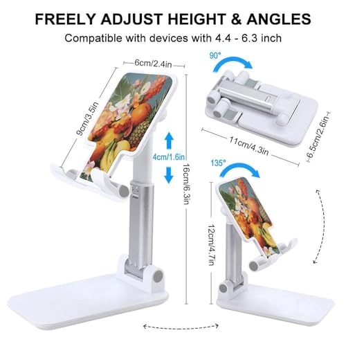 Support de téléphone pour bureau pliable et réglable au décor floral unique - 2