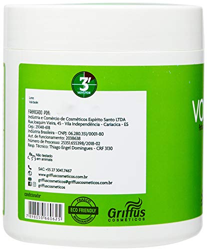 Máscara Vou de Babosa, Griffus Cosméticos, 550 G