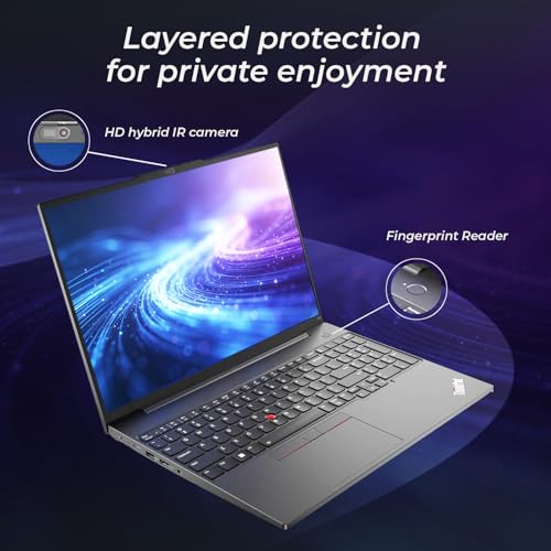 Image of Lenovo ThinkPad E16 Laptop with Backlit Keyboard • 2026 Edition • 16 inch WUXGA IPS Display • Intel 10-Core i5-1335U • 12GB RAM • 512GB PCIe SSD • Fingerprint Reader • Windows 11 Pro for Work&Study