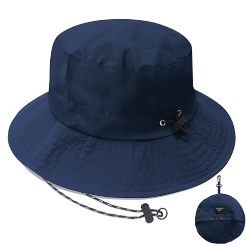Image of PFFY Waterproof Bucket Hat Rain Quick Dry Hats for Men Women Packable Sun Hat for Fishing Hiking Outdoors