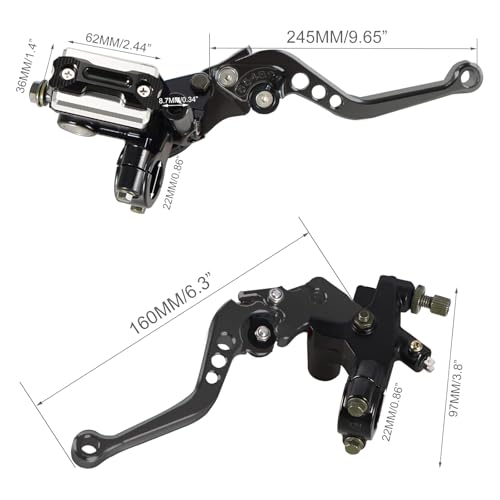 DgNeLai Motorcycle Clutch Brake Levers 7/8" 22mm Master Cylinder Lever Set by DgNeLai - Used condition - Image 5