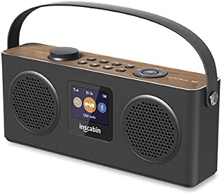 Inscabin M4 Portable DAB/DAB+ Radio Digital FM Portable Radio/Bluetooth/Stereo Sound/Dual speakers/Dual Alarm Clock/Rechargable Battery (Black)
